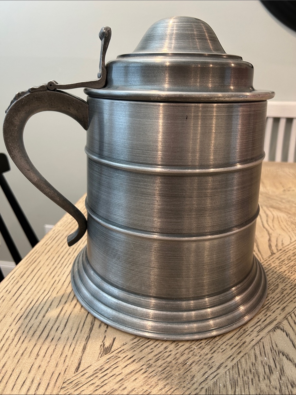 Vintage Seymour Mann Pewtertone Lidded Tankard Ice Bucket